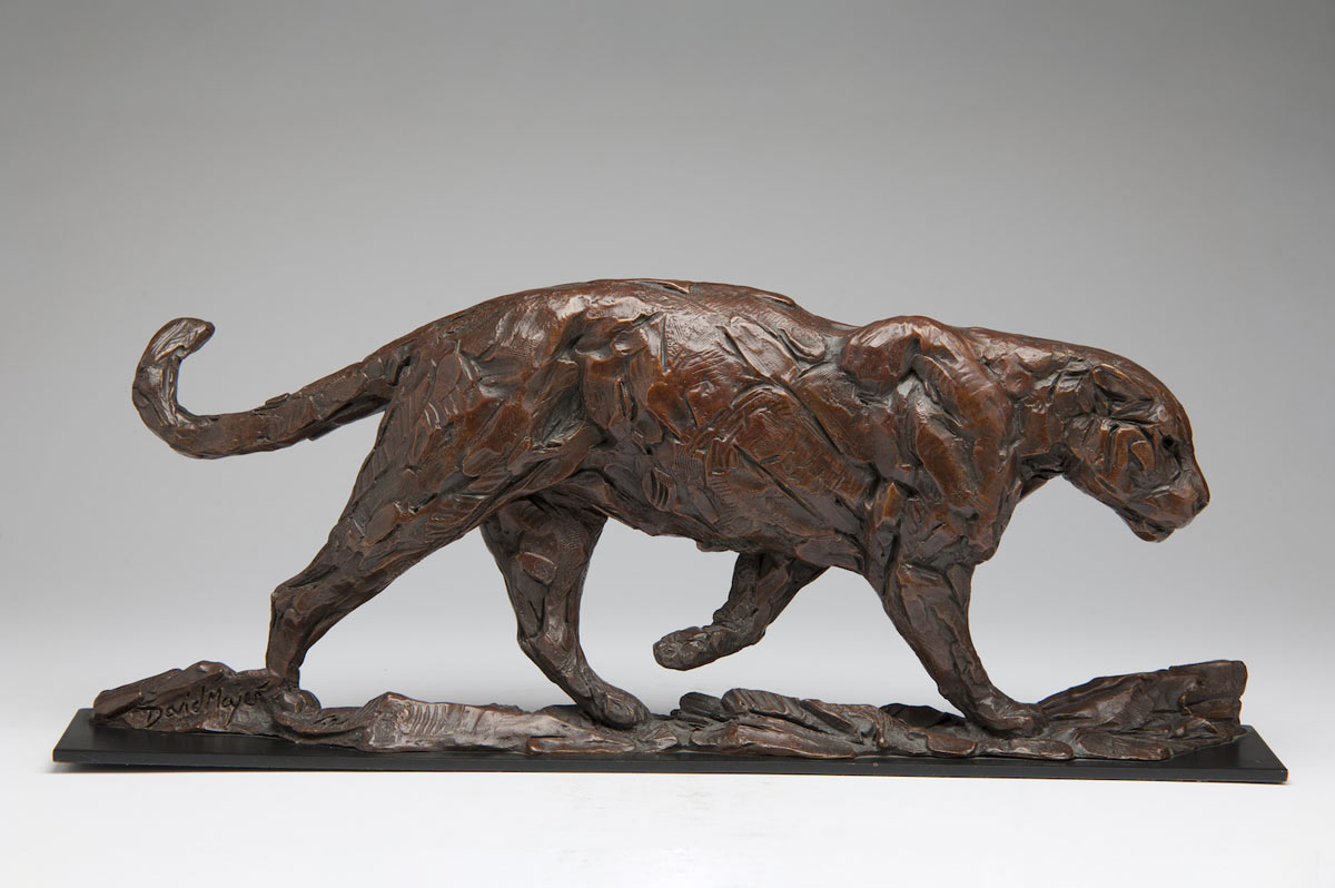 Jaguar bronze sculpture