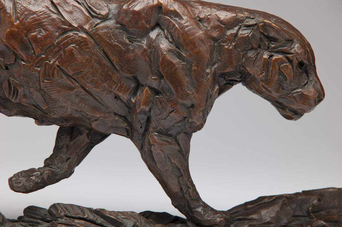 Jaguar bronze sculpture