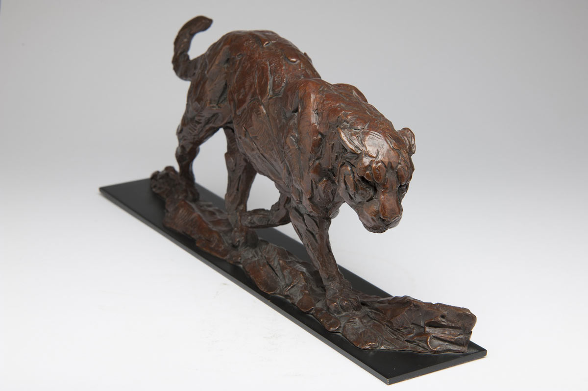 Jaguar bronze sculpture