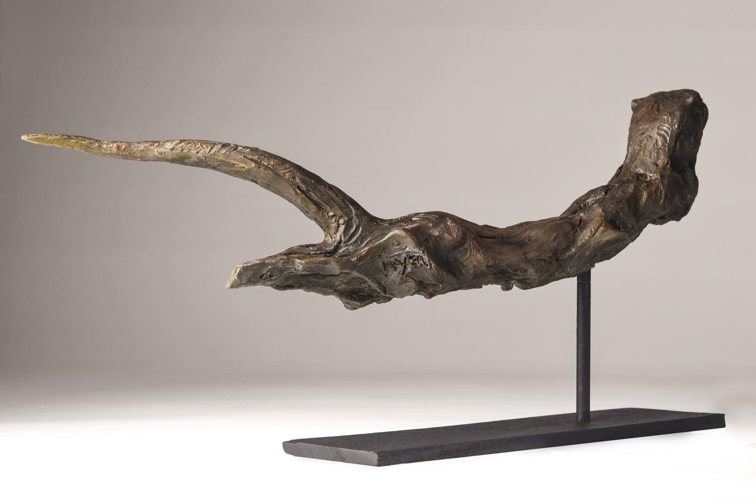 Bronze Otter sculpture