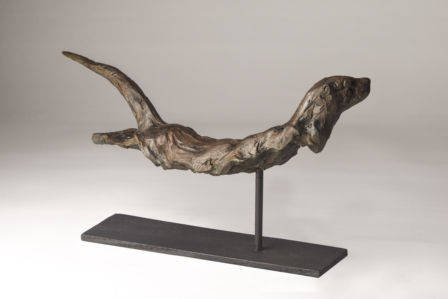 Bronze Otter sculpture