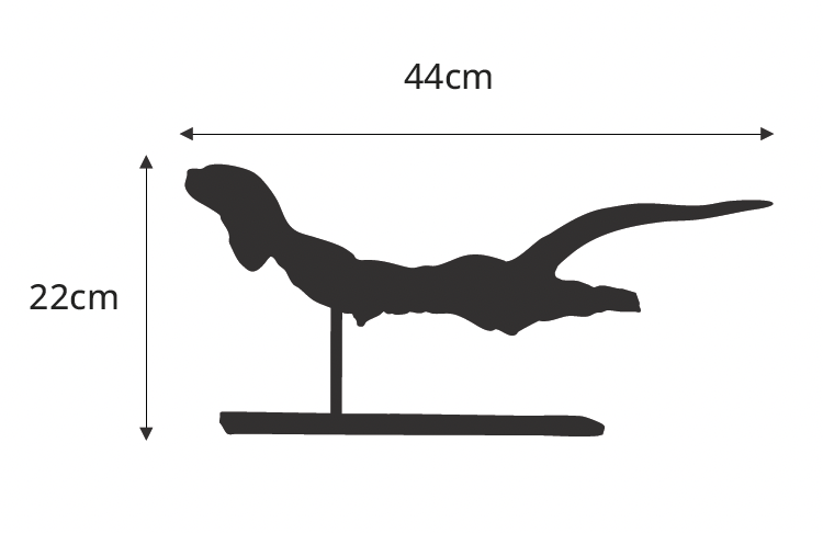 Otter sculpture dimensions