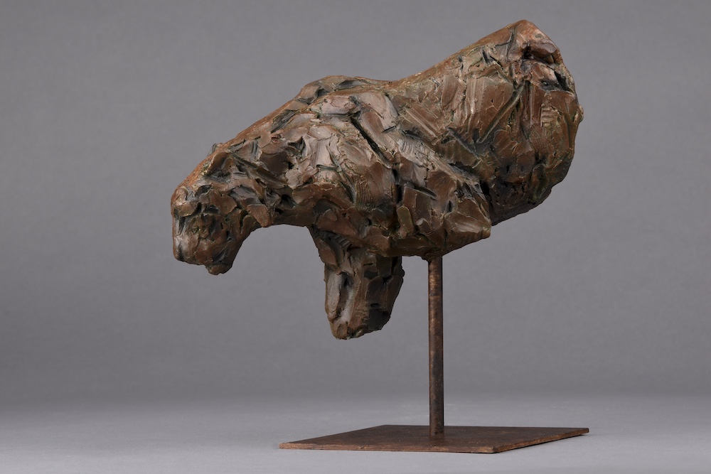 Tiger bronze sculpture