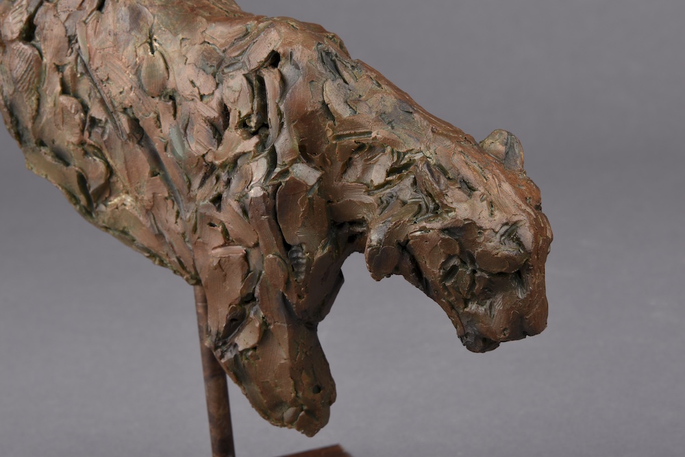 Tiger bronze sculpture